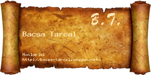 Bacsa Tarcal névjegykártya